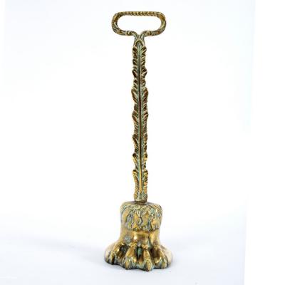A brass hair claw door porter