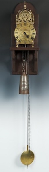 A Brass Lantern Clock 20th Cen