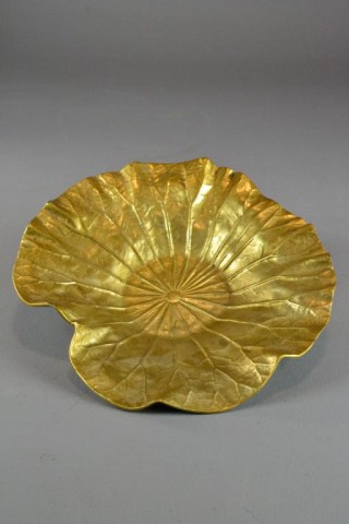 A Brass Lily Pad Serving