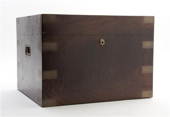 A Brass Mounted Mahogany Humidor