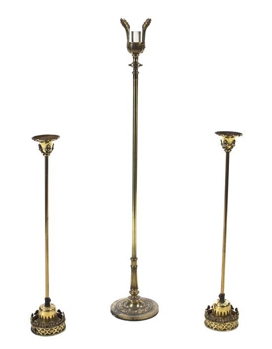 A Brass Neoclassical Torchiere