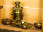 A BRASS SAMOVAR A brass Samova