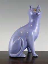 A Bretby lavender blue glazed