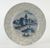 A BRISTOL DELFTWARE PLATE Circ