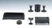 A British Ebony Vanity Set Inc