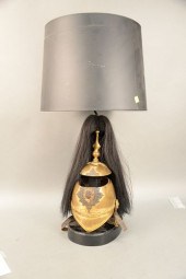 A BRITISH HELMET WITH A 'HONI