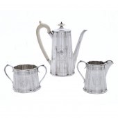 A BRITISH STERLING COFFEE SET: