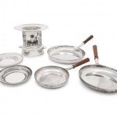 A Broggi Silver-Plate Tablesid