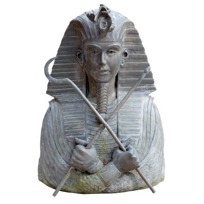 A bronze bust of an Egyptian