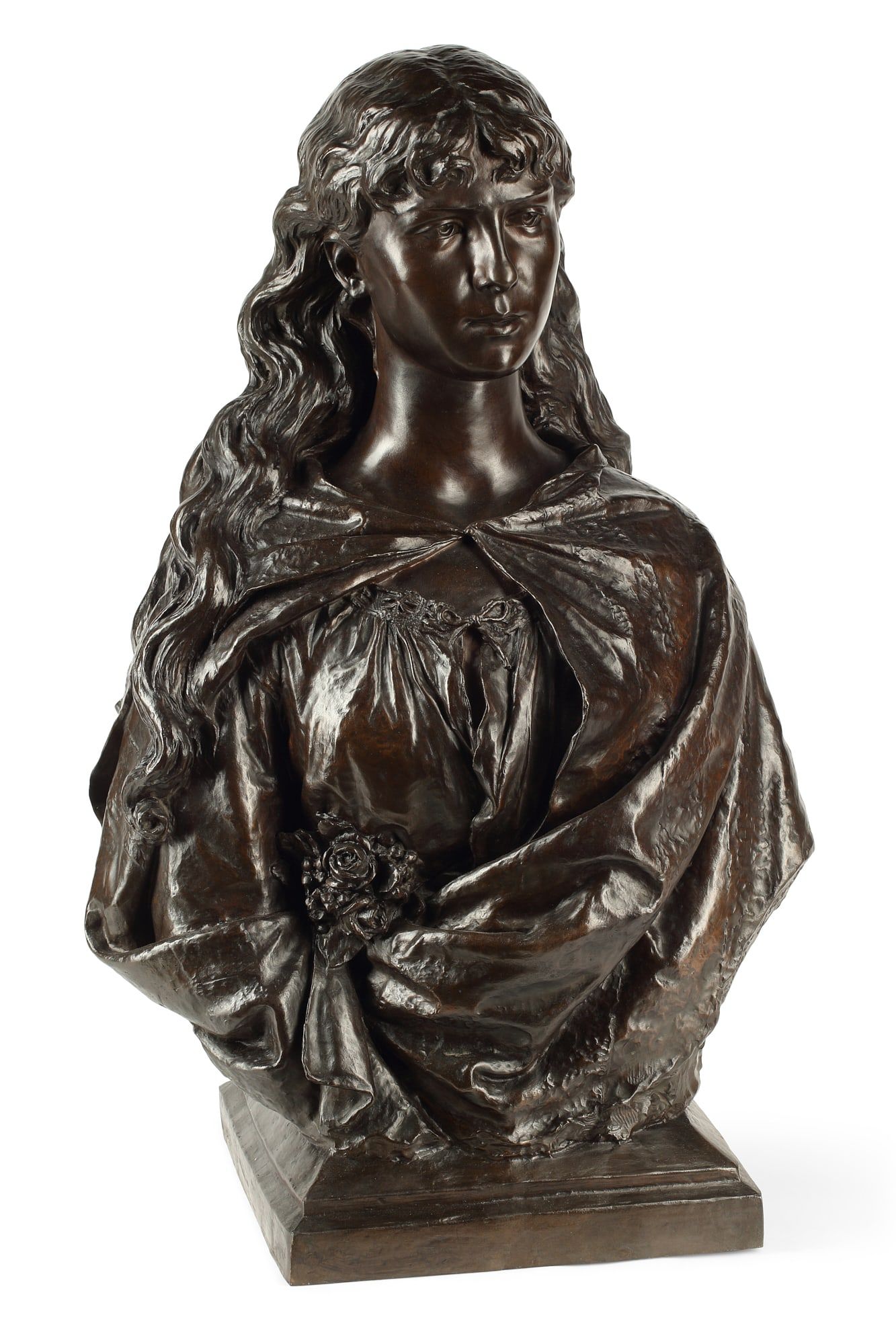 A BRONZE BUST OF MARIE VAN
