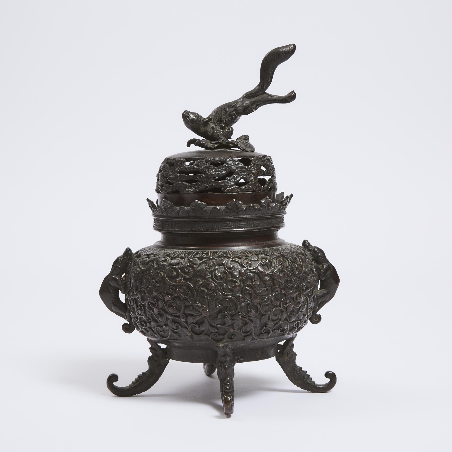 A Bronze Censer and Cover,