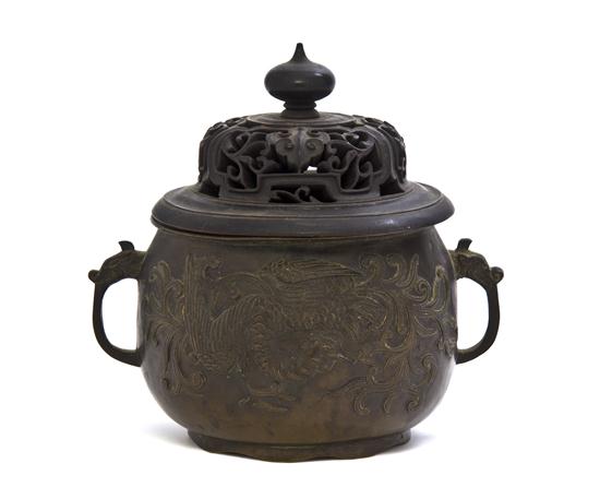 A Bronze Censer of circular form