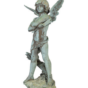 A Bronze Cupid Sculpture, After