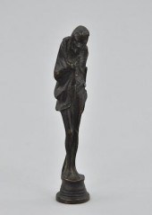 A Bronze Figural Wax Seal In t