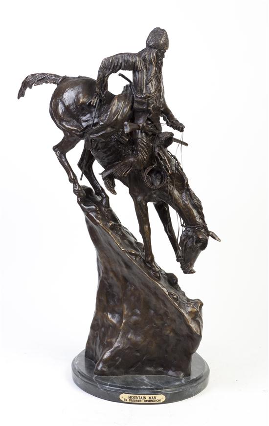 A Bronze Figure after Remington