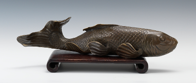 A Bronze Figure of a Carp