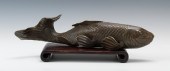 A Bronze Figure of a Carp Grac