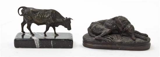 A Bronze Figure of a Cow together