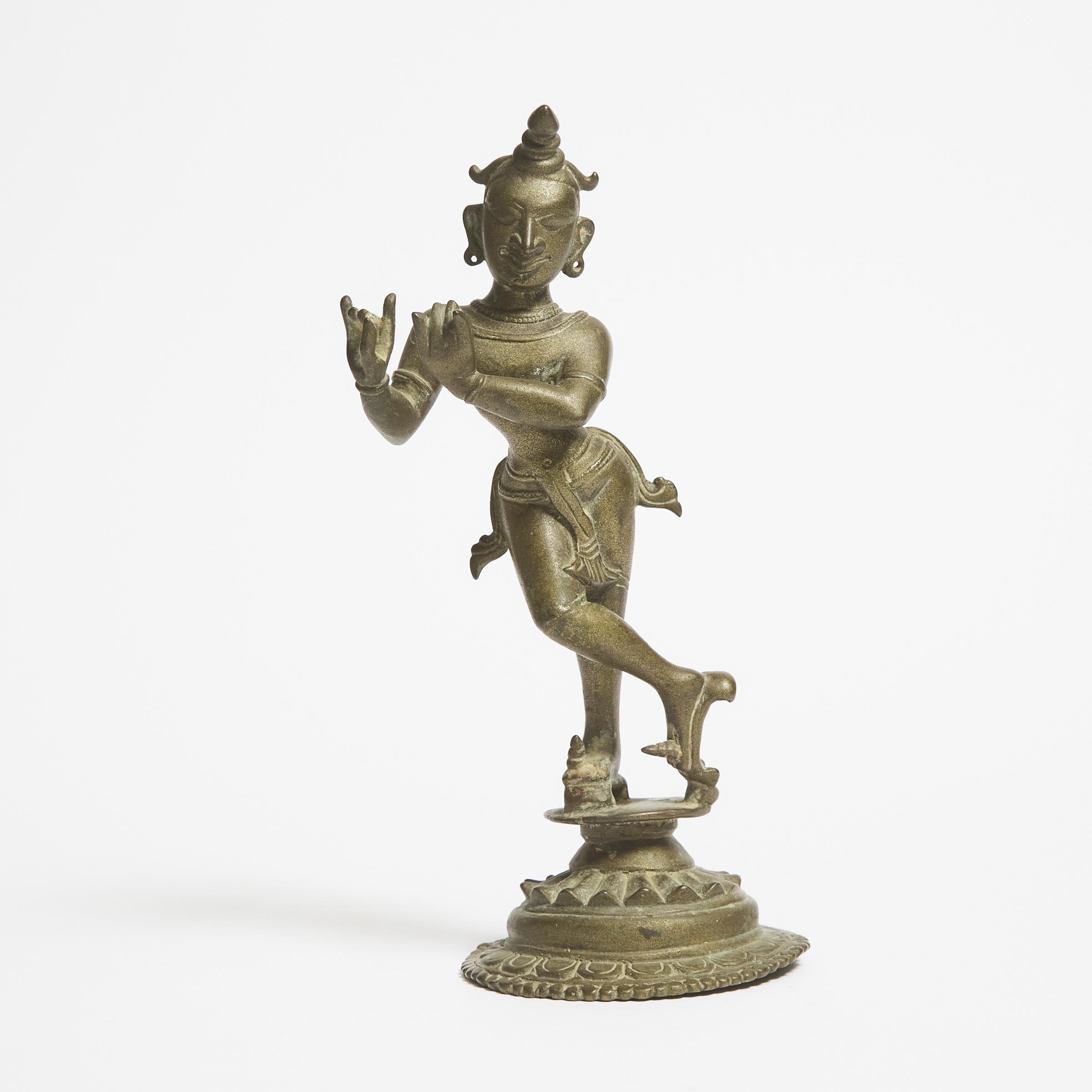A Bronze Figure of Krishna as