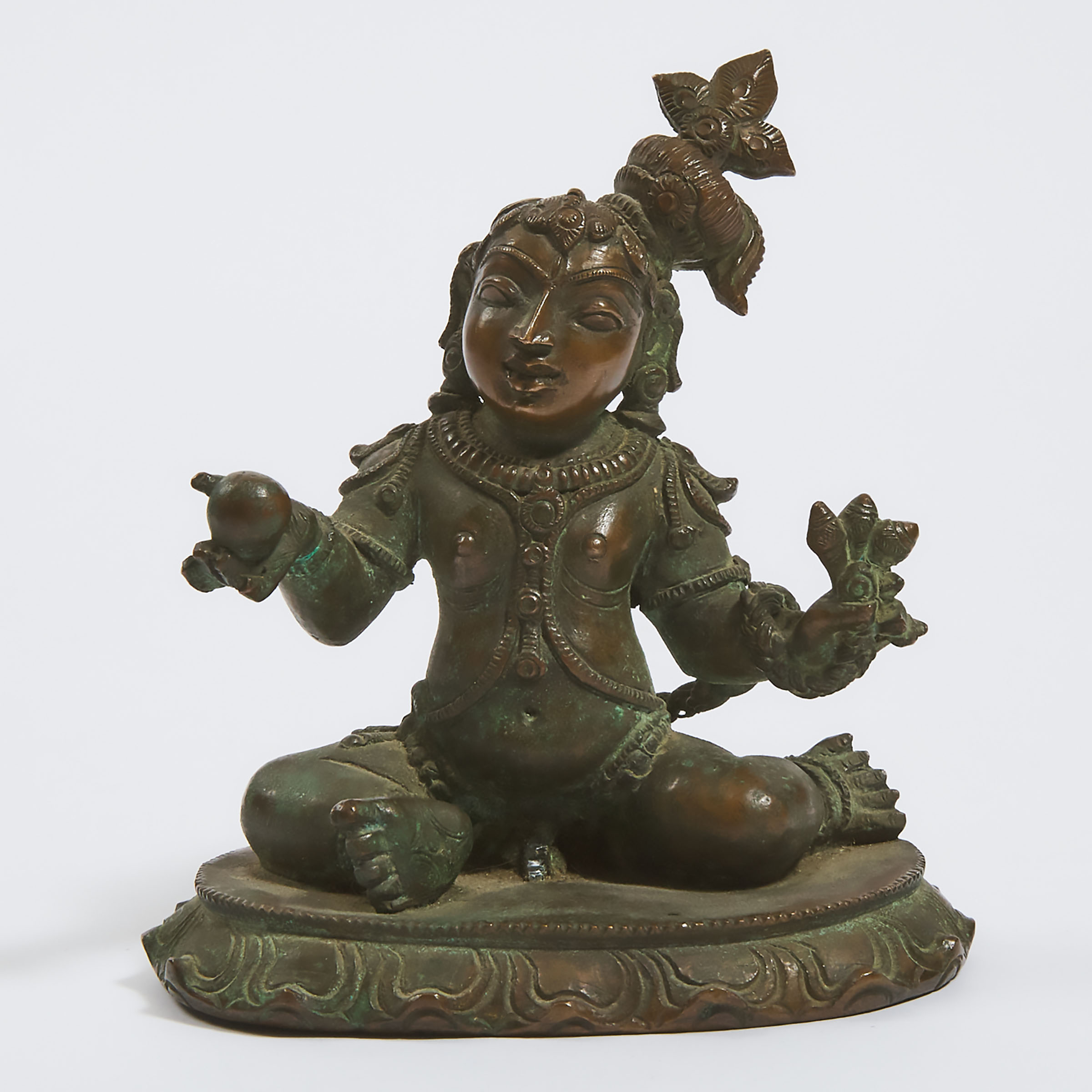 A Bronze Figure of Krishna, South