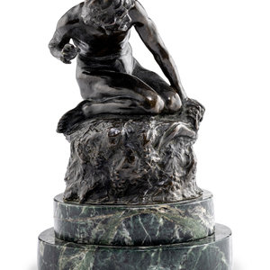 A Bronze Figure of Satyr on the