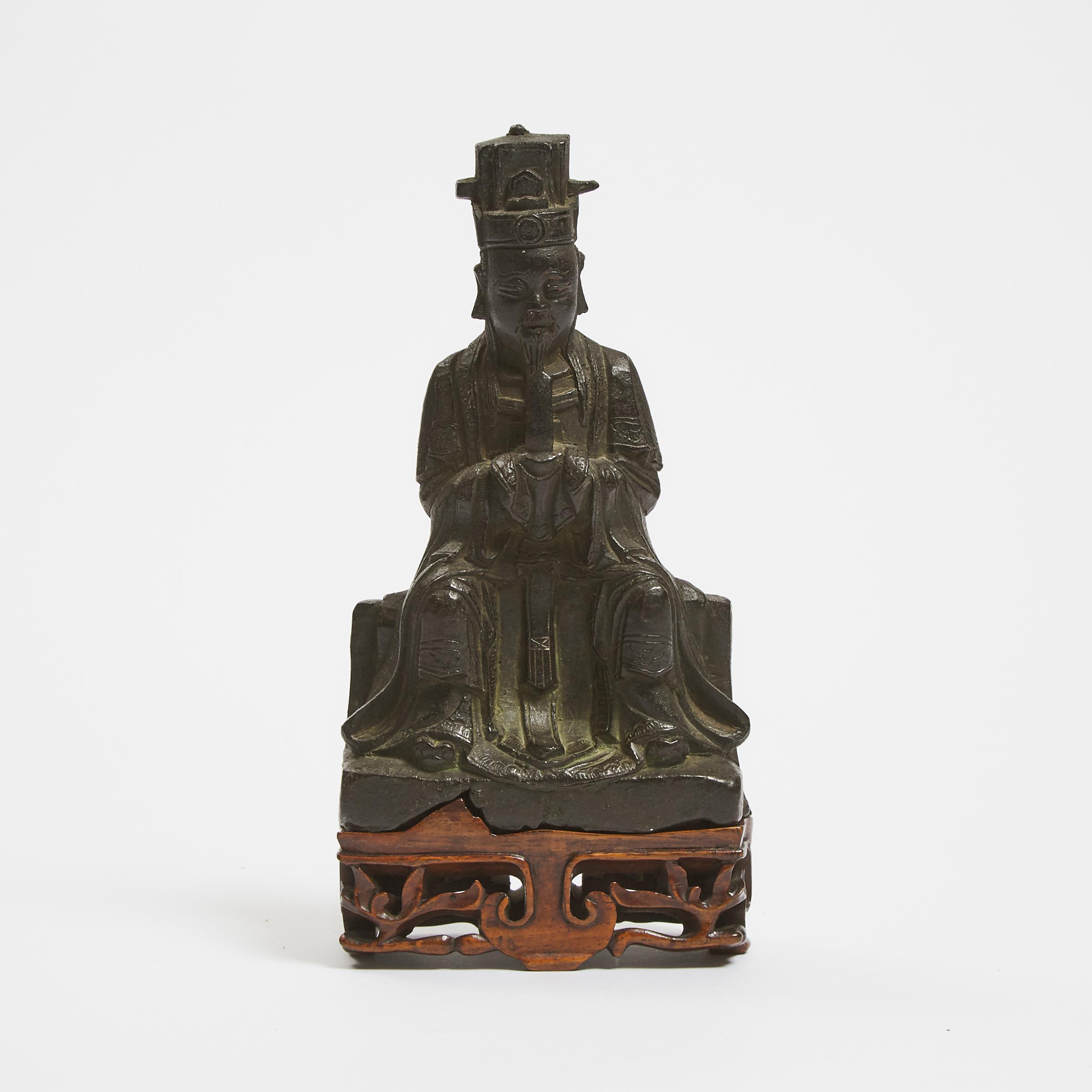 A Bronze Figure of Wenchang, Ming