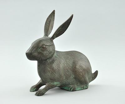 A Bronze Hare A cast bronze hare