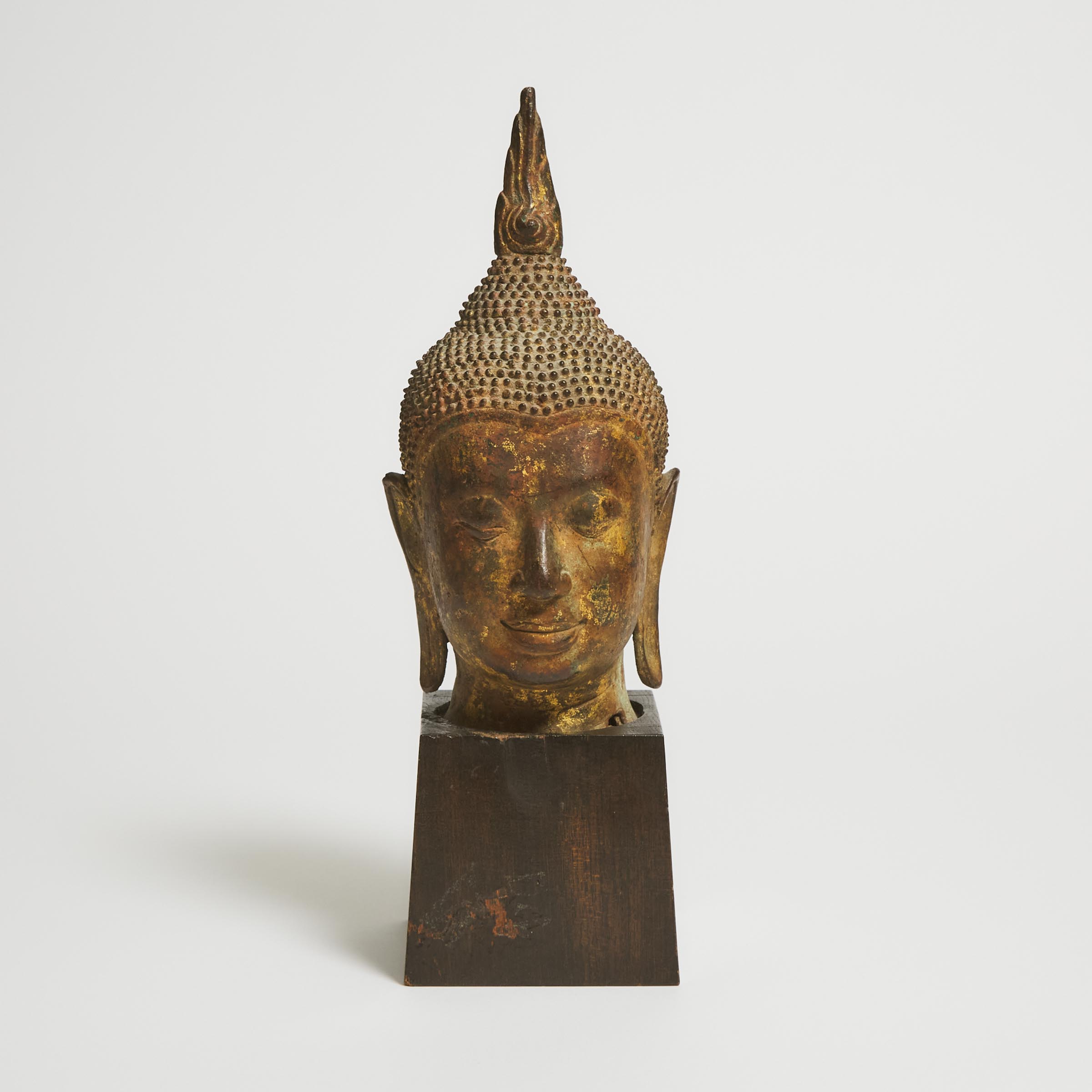 A Bronze Head of Buddha,
