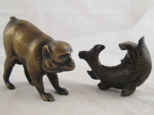 A bronze incense holder in the form