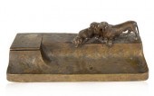 A BRONZE INKWELL BY FRIEDRICH