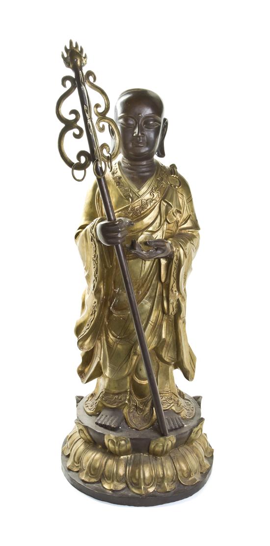 A Bronze Model of a Buddhist