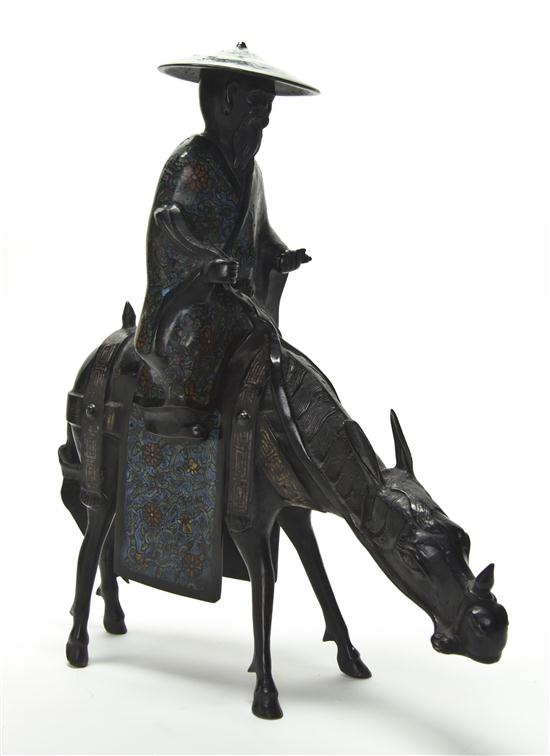 A Bronze Model of a Figure on a