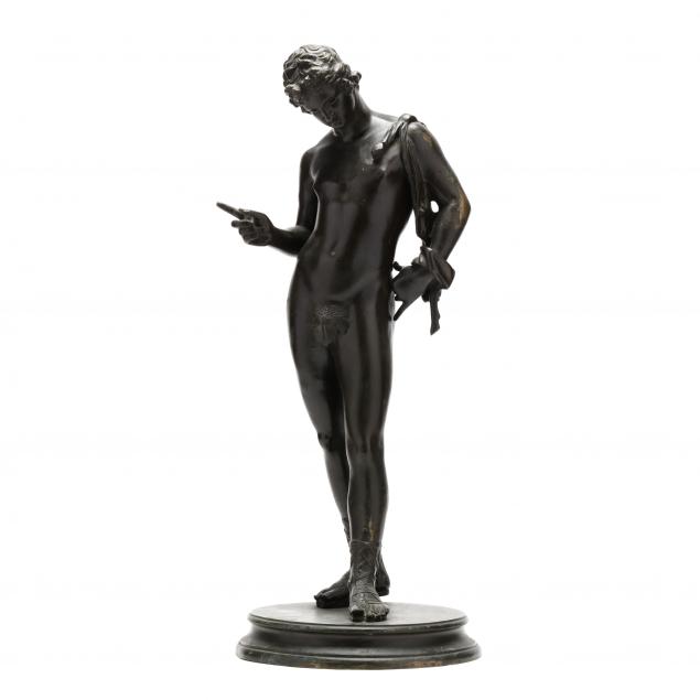 A BRONZE MODEL OF NARCISSUS AFTER