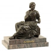 A BRONZE OF ARISTOTLE on an As