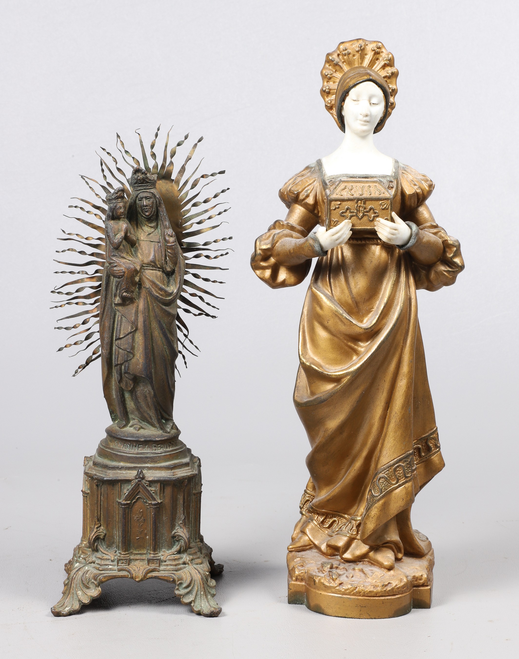 A Bronze of The Virgin Mary from