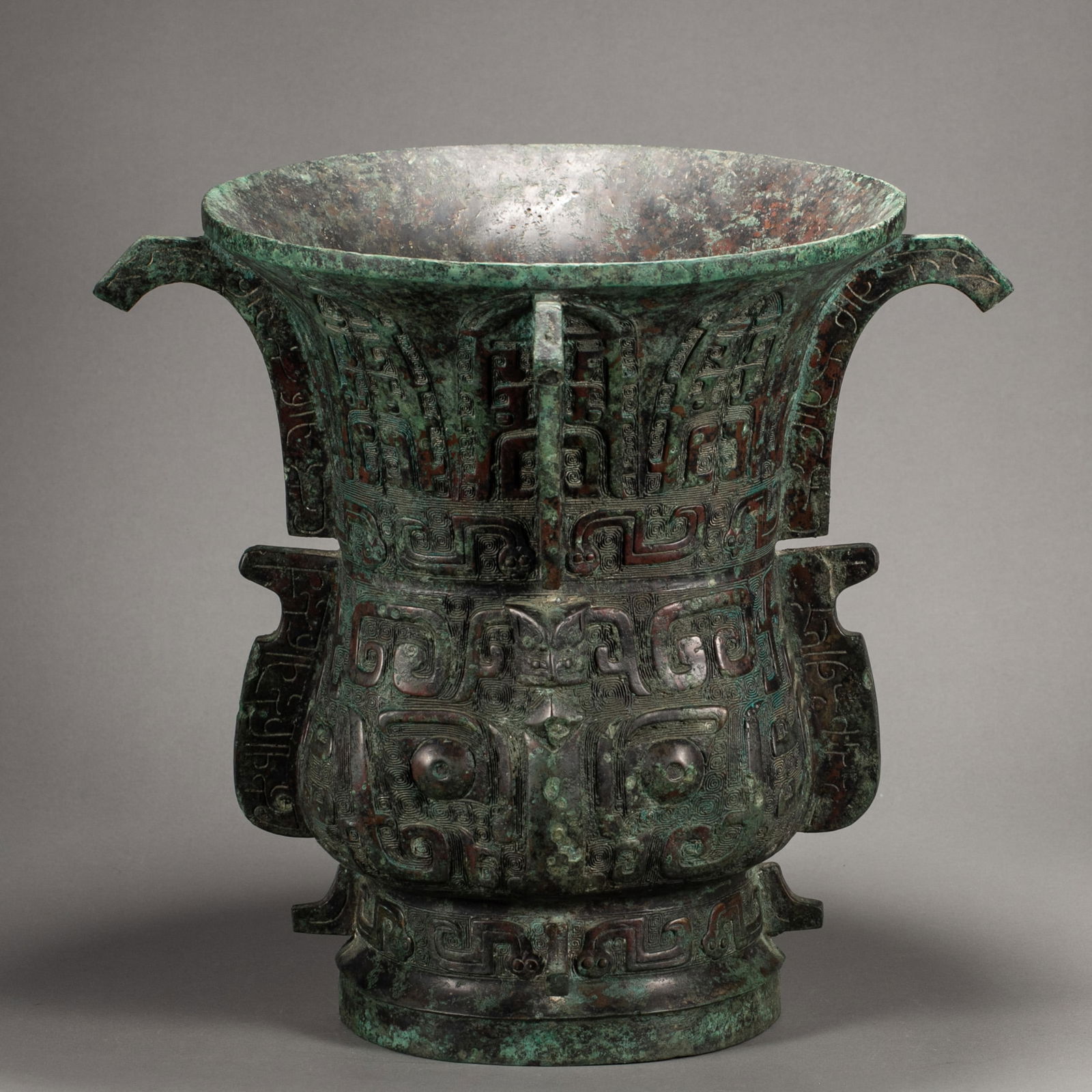 A BRONZE RITURAL VESSEL ZUNA BRONZE