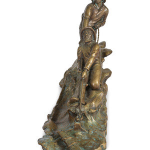A Bronze Sculpture of Fishermen