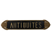 A BRONZE SIGN "ANTIQUITES" BY