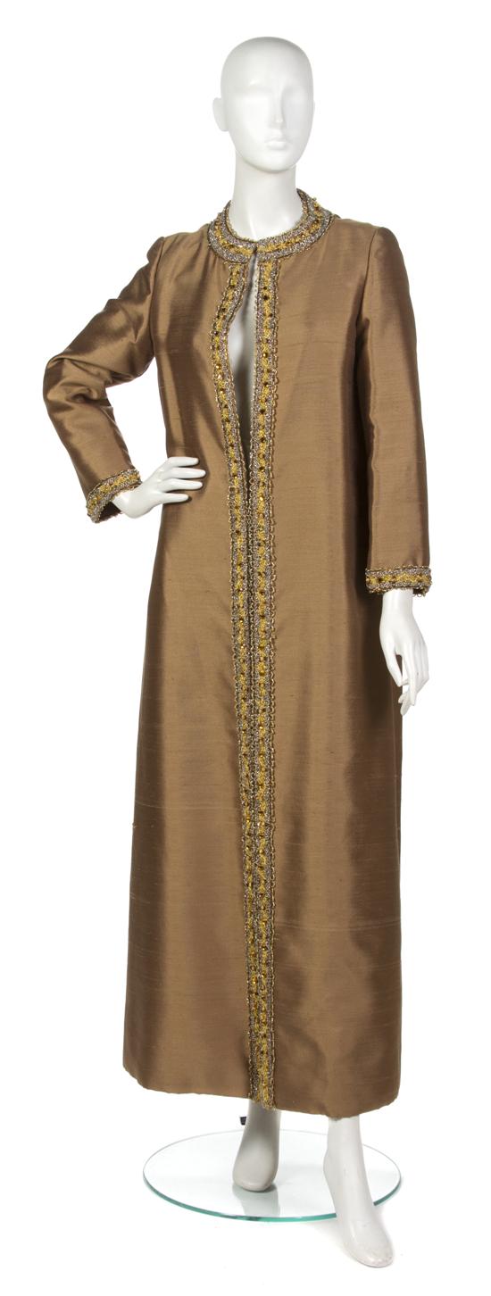 A Bronze Silk Evening Coat