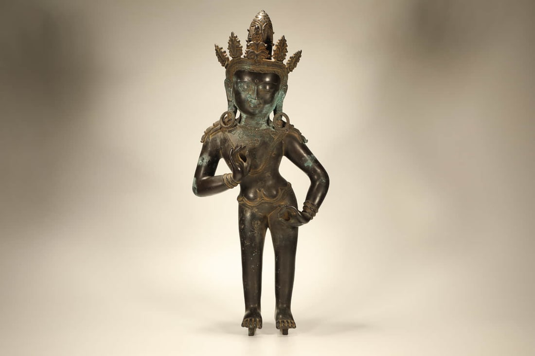 A BRONZE 'TARA WITH ORCHID GESTURE'