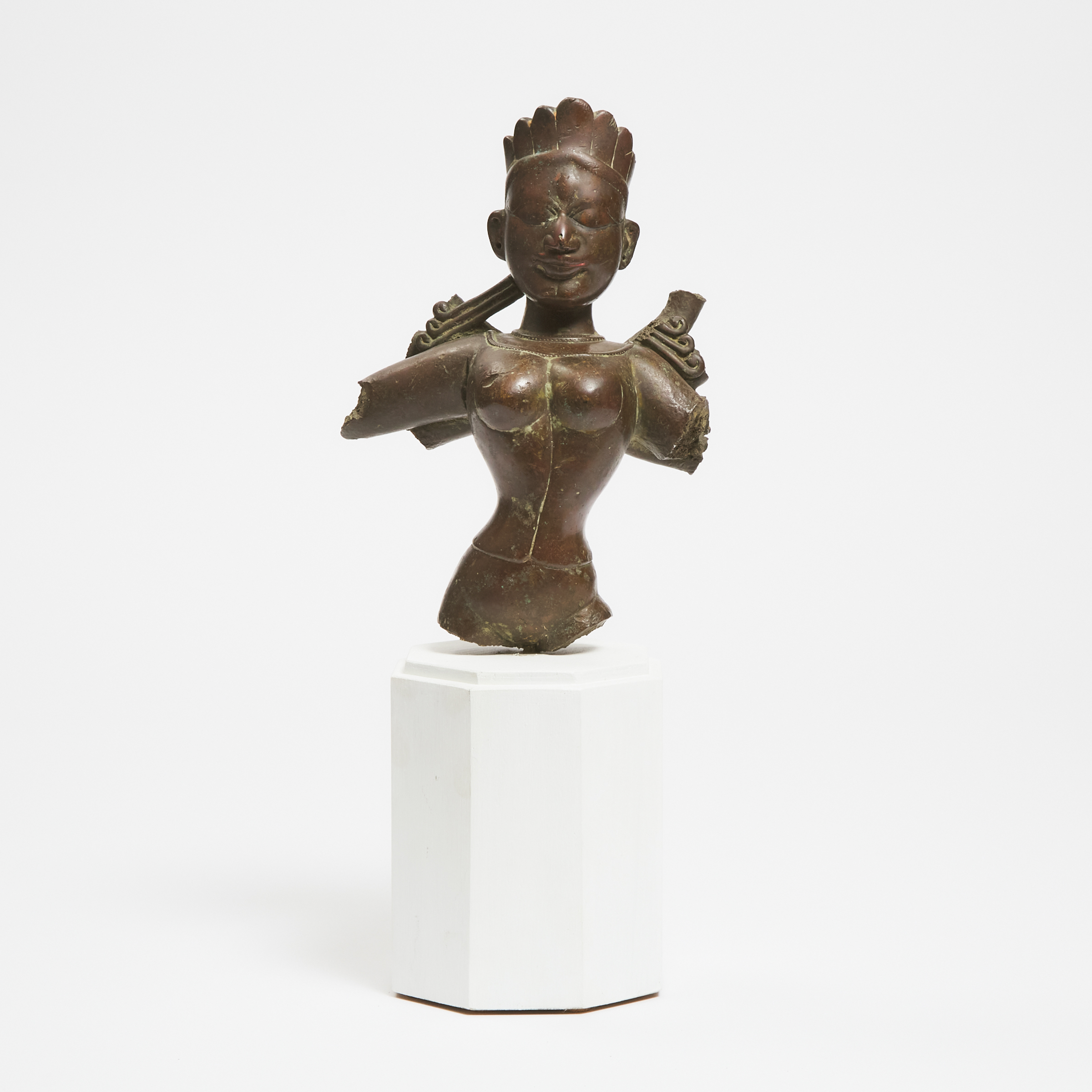 A Bronze Torso of Durga, North