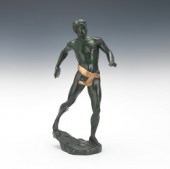 A BRONZE VERDIGRIS SCULPTURE O