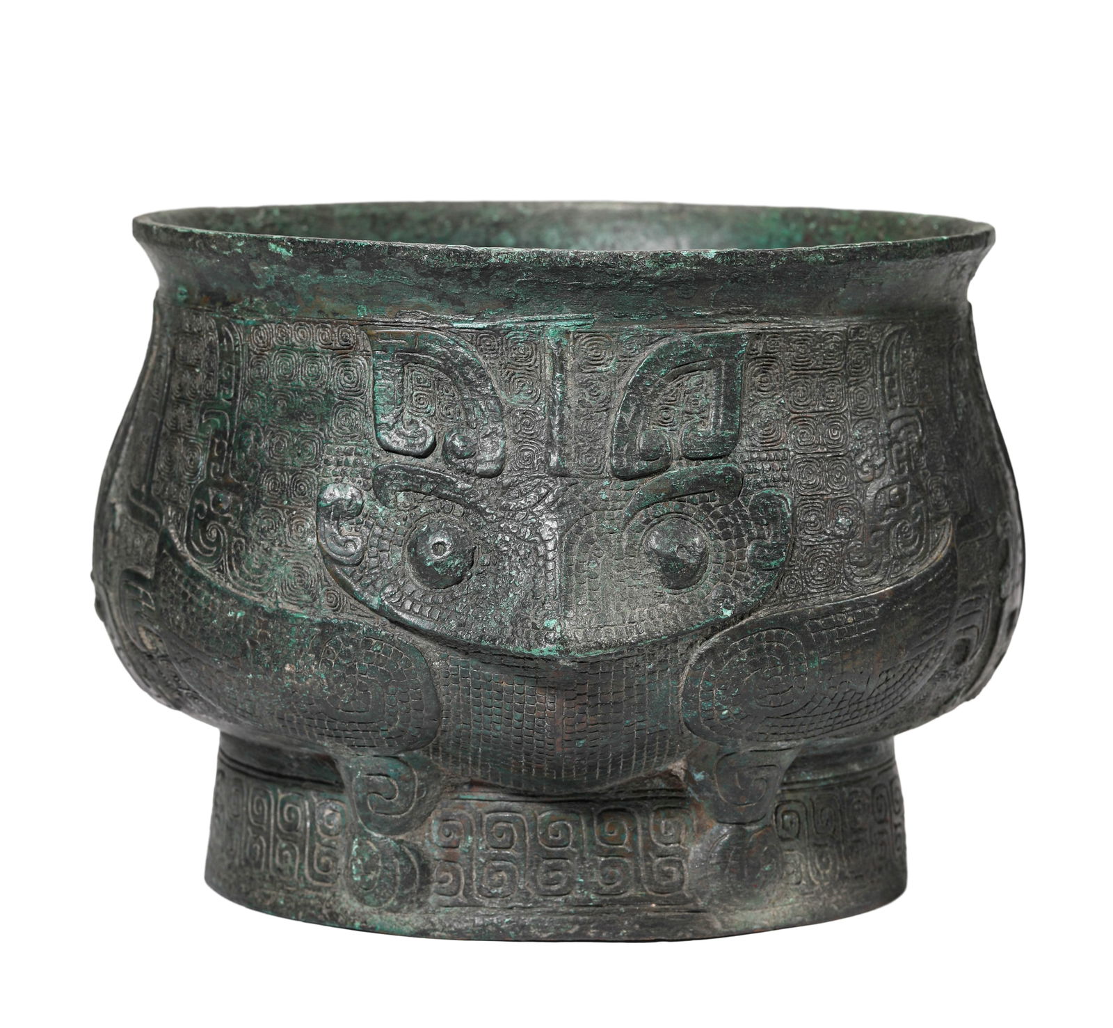 A BRONZE ZI GUI FOOD VESSELA BRONZE