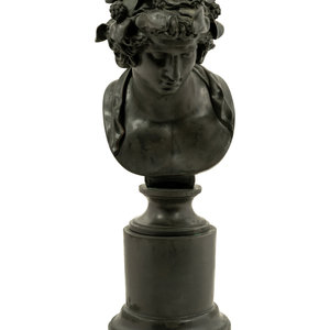 A Bronzed Composition Bust of