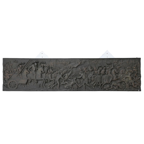 A bronzed electrotype frieze of a
