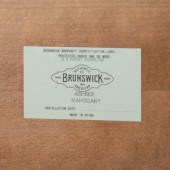 A Brunswick Billiards Table
lo