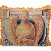 A Brussels Tapestry Pillow wit