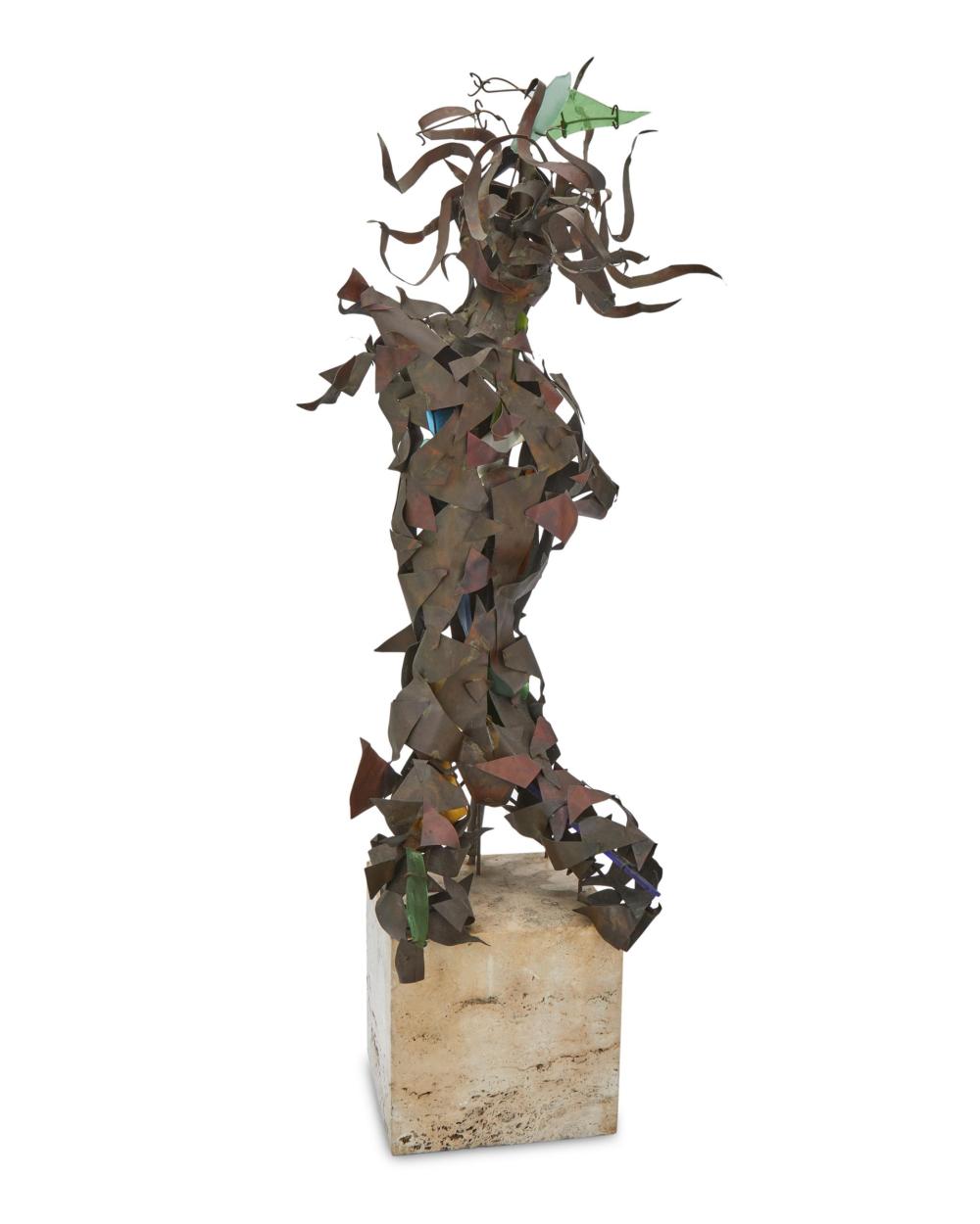 A BRUTALIST-STYLE COPPER AND