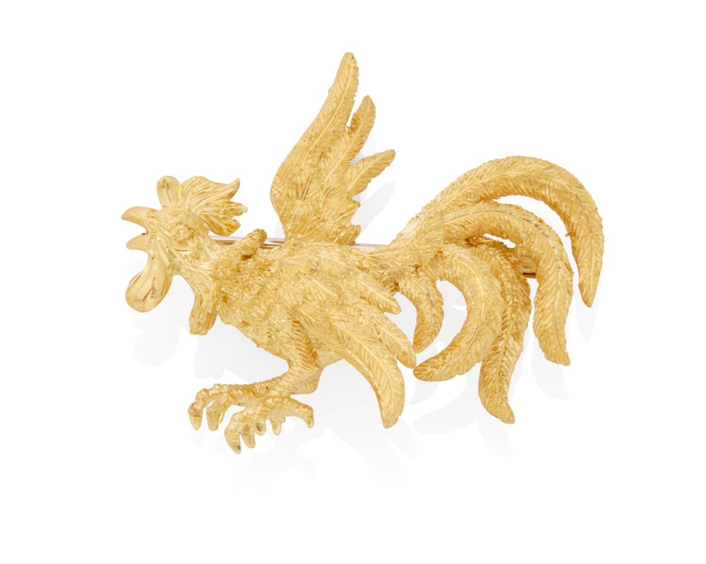 A BUCCELLATI ROOSTER BROOCHA