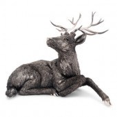 A Buccellati Silver Furry Stag
